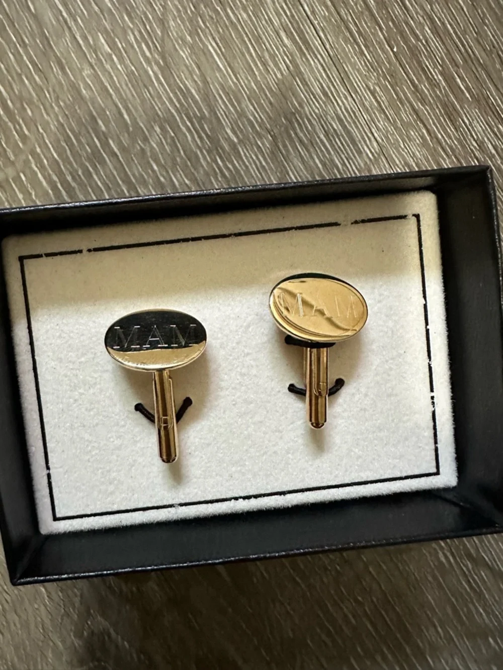 Gold-Tone Oval Cufflinks - Men's Accessories